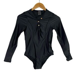 NEW Duskii Black V-Neck Long Sleeve Swimsuit Size XS New without Tags